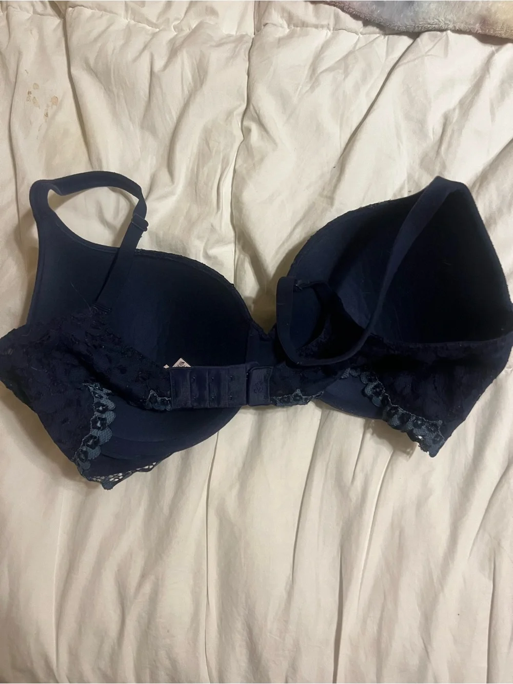 Victoria's Secret Navy Lace-Trim T-Shirt Bra